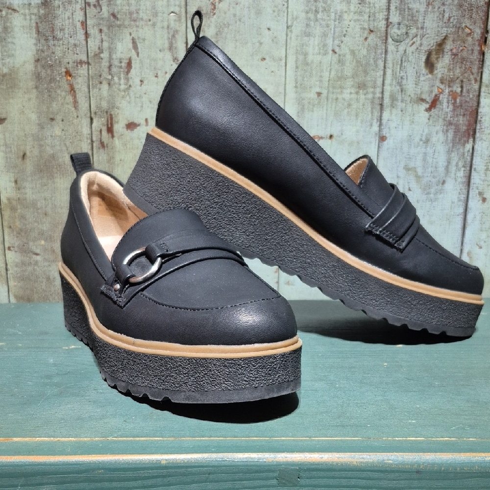 SOUL Naturalizer Black Platform Loafers